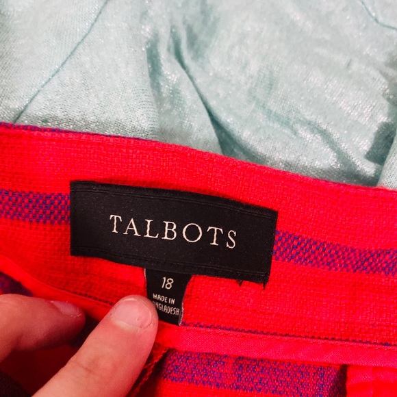 Talbots striped high waisted shorts plus size 18 - Picture 3 of 7